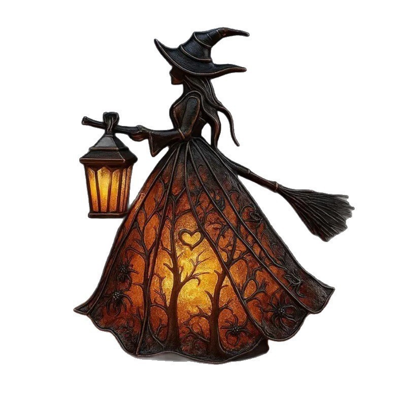 Lightings Decoration - Witch Resin Tabletop Night Light with
