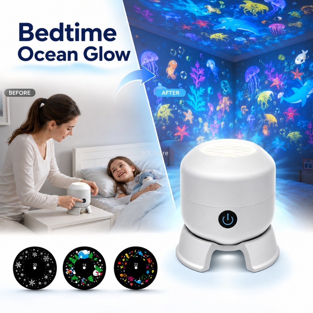 360 Rotating LED Starry Ocean  - Ambient Lighting Decor For Room ulasan dan harga
