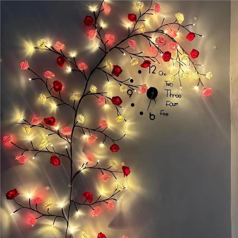 USB DIY Maple Rose Willow Vine - Lighting Decor For Home ulasan dan harga