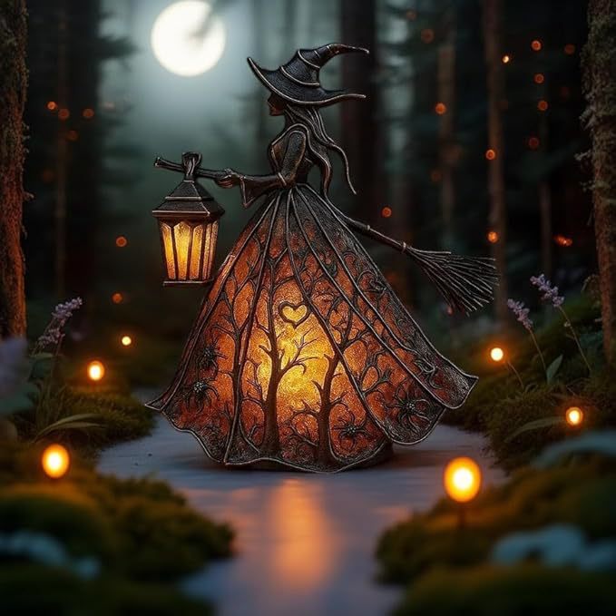 Witch Resin Tabletop Night Lig - Lightings Decoration ulasan dan harga