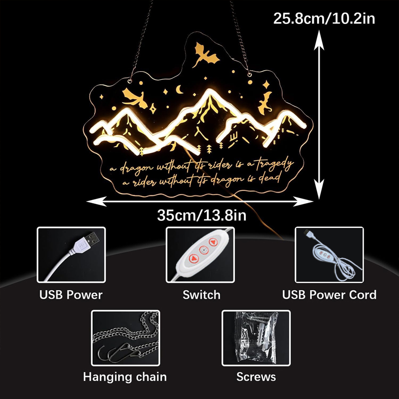 Fourth Wing Fantasy Glow Drago - Ambient Lighting Decor For Room ulasan dan harga