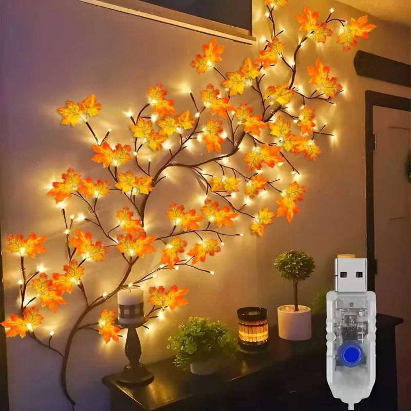 DIY Maple Leaf Rose Pendant US - Lighting Decor For Home ulasan dan harga