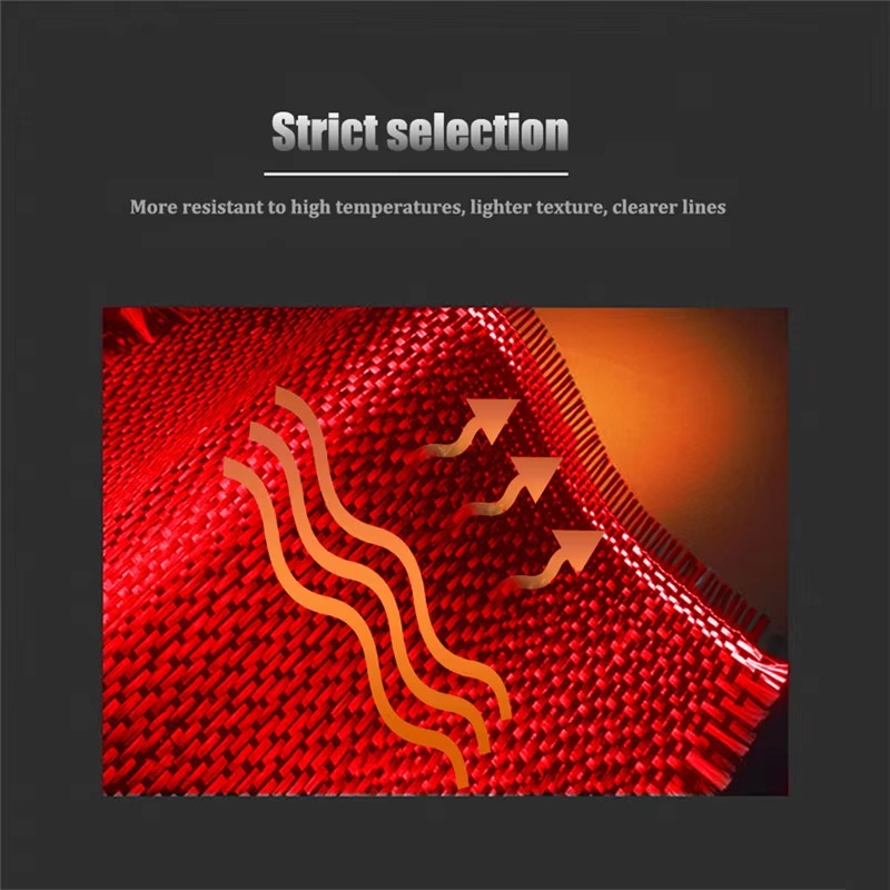 Carbon Fiber Red Stickers For  - Lighting Decor Inc ulasan dan harga