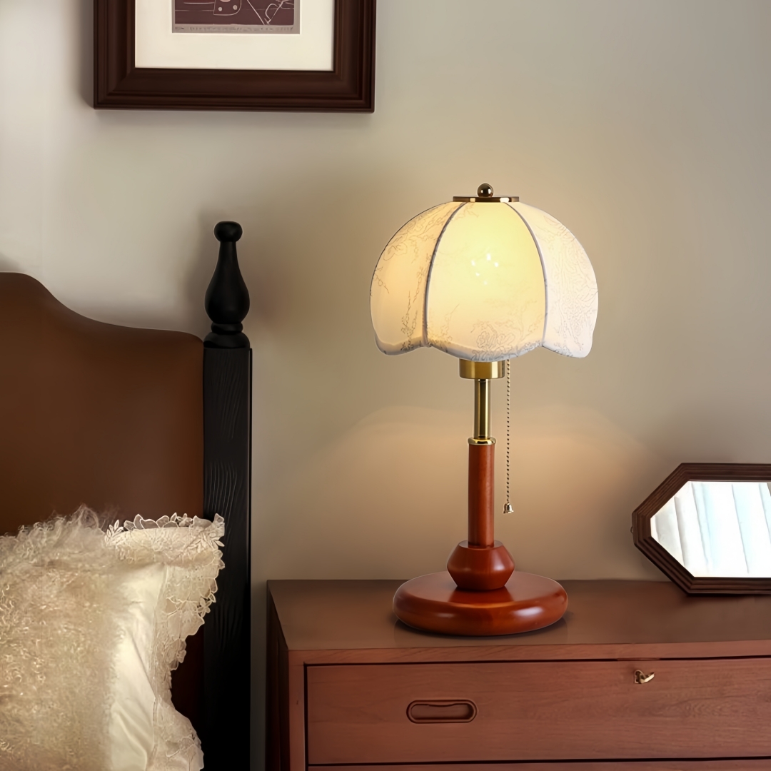 Vintage Scalloped Dome Table L - Lighting Decor For Home ulasan dan harga