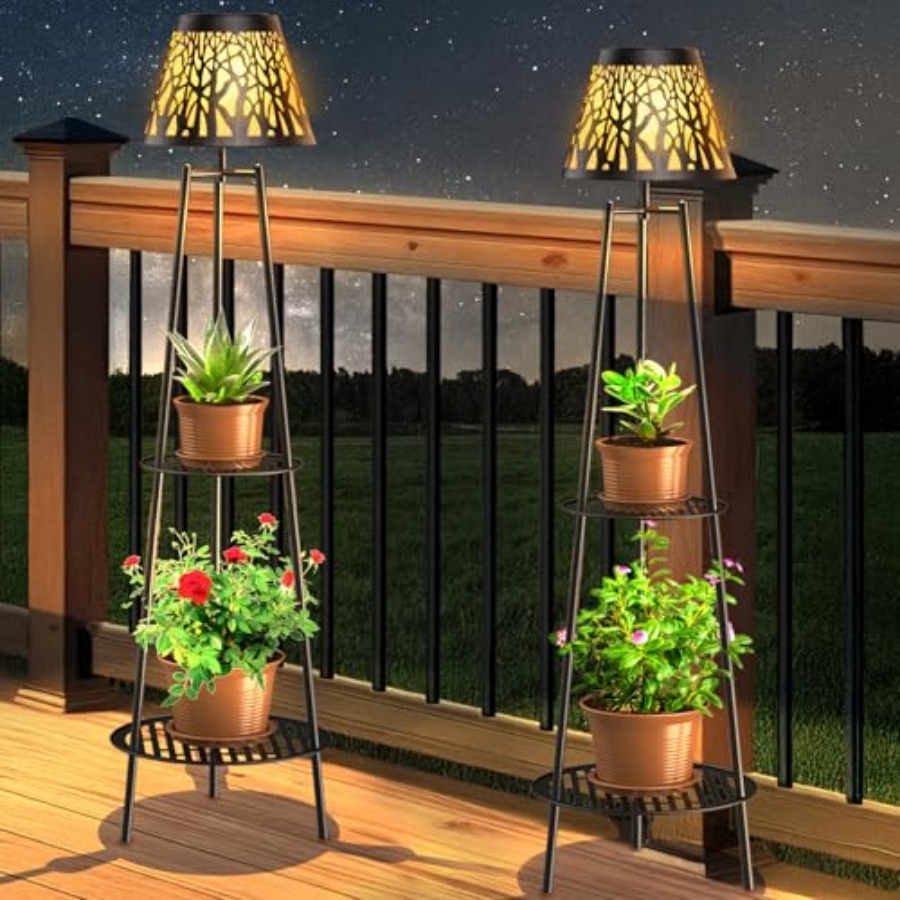 2 Pack Outdoor Solar Floor Lam - Decor Lighting Floor Lamps ulasan dan harga