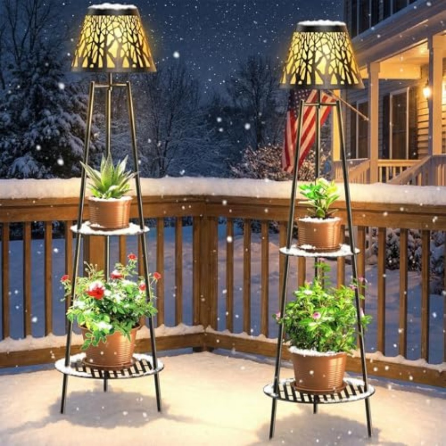 2 Pack Outdoor Solar Floor Lam - Decor Lighting Floor Lamps ulasan dan harga