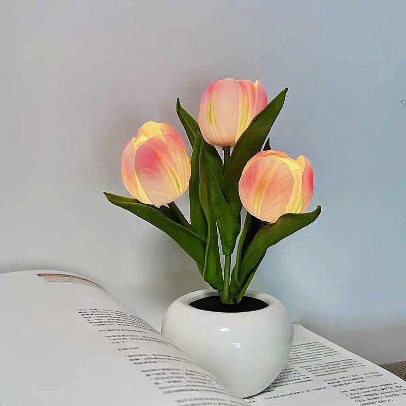 Tulip LED Lamp Night Simulatio - Ambient Lighting Decor For Room ulasan dan harga