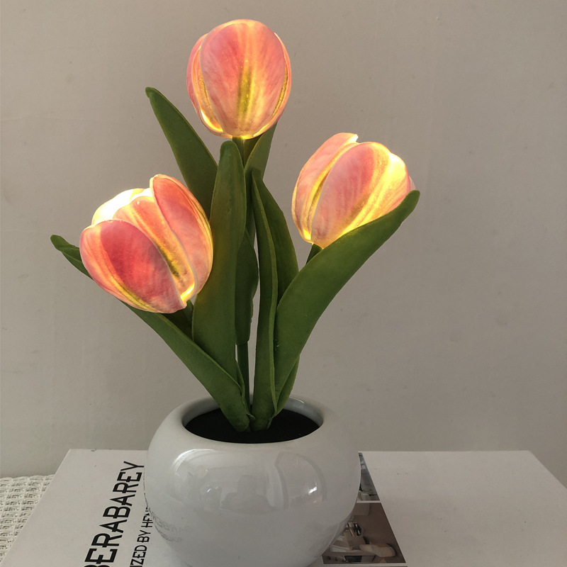 Tulip LED Lamp Night Simulatio - Ambient Lighting Decor For Room ulasan dan harga