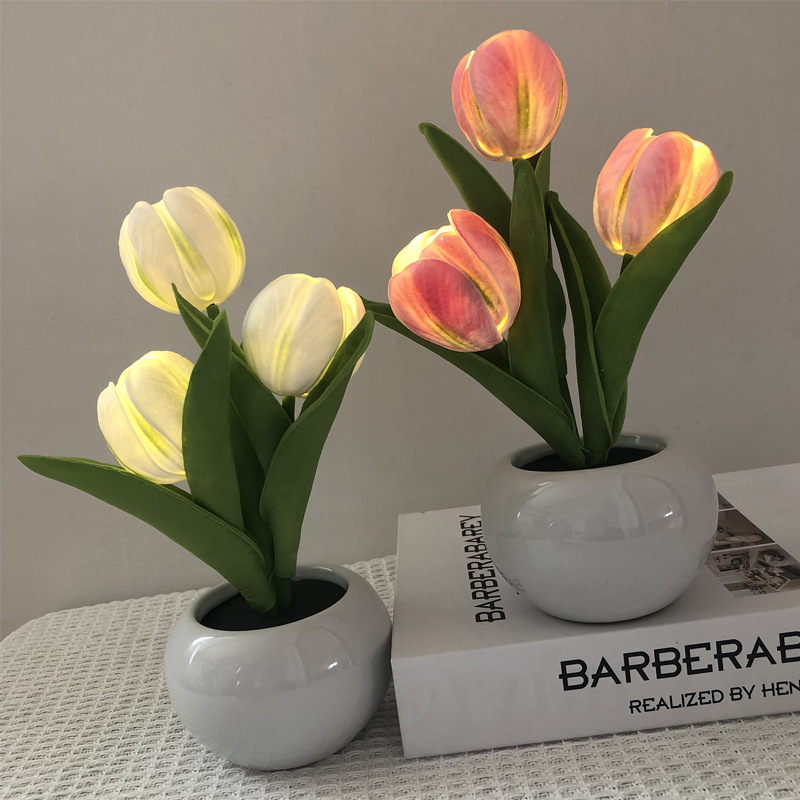 Tulip LED Lamp Night Simulatio - Ambient Lighting Decor For Room ulasan dan harga