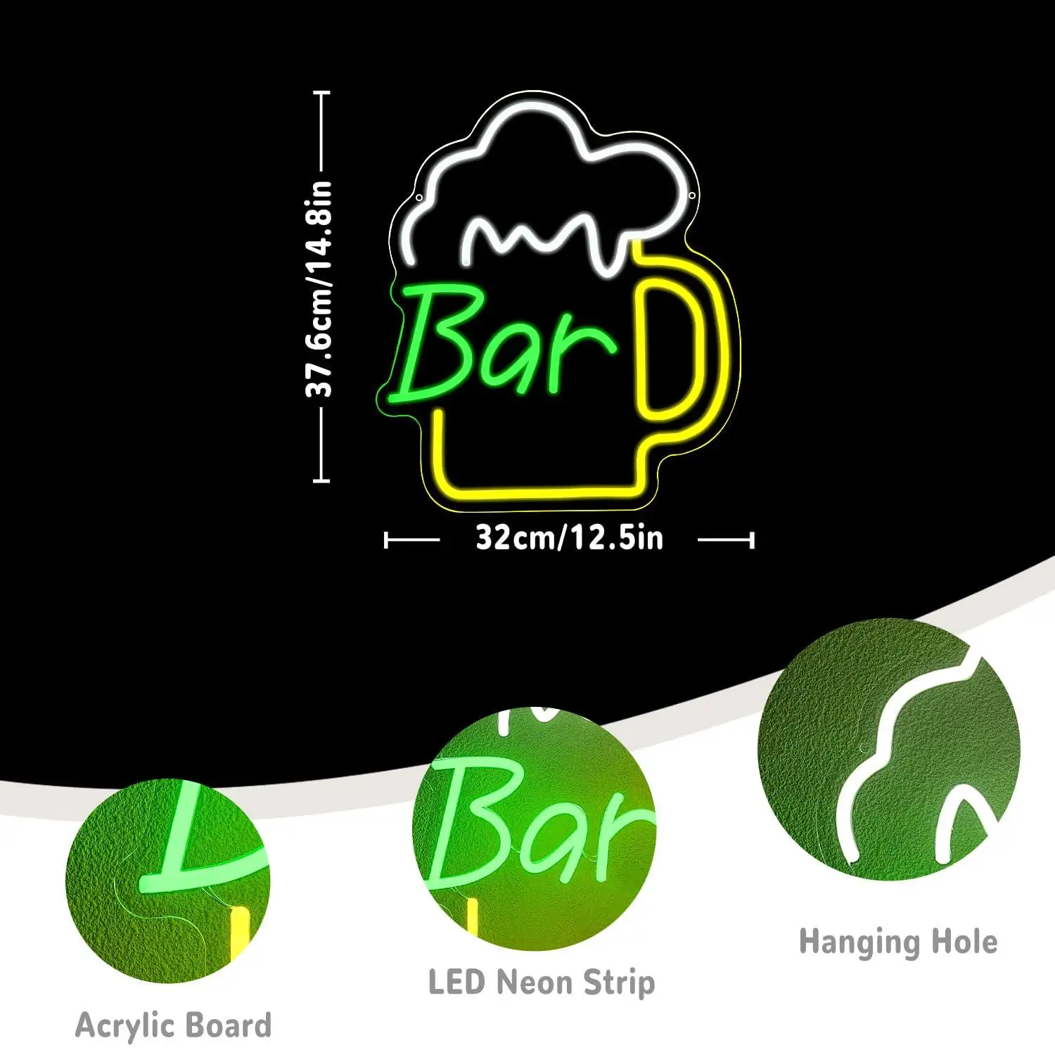 Beer Bar Neon Sign USB Dimmabl - Lighting Decor For Home ulasan dan harga