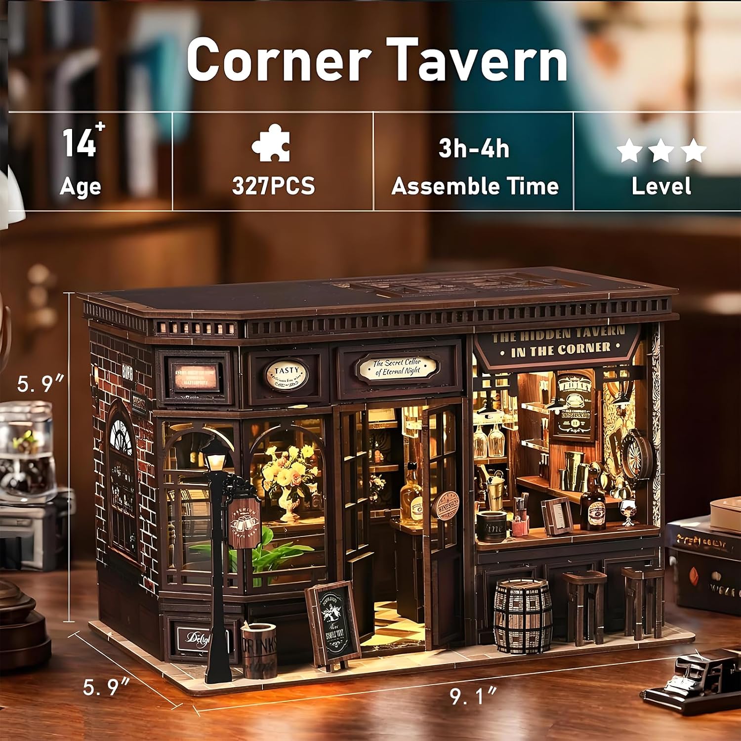 DIY Assembly, DIY Mini House H - Lighting Home Decor Products ulasan dan harga