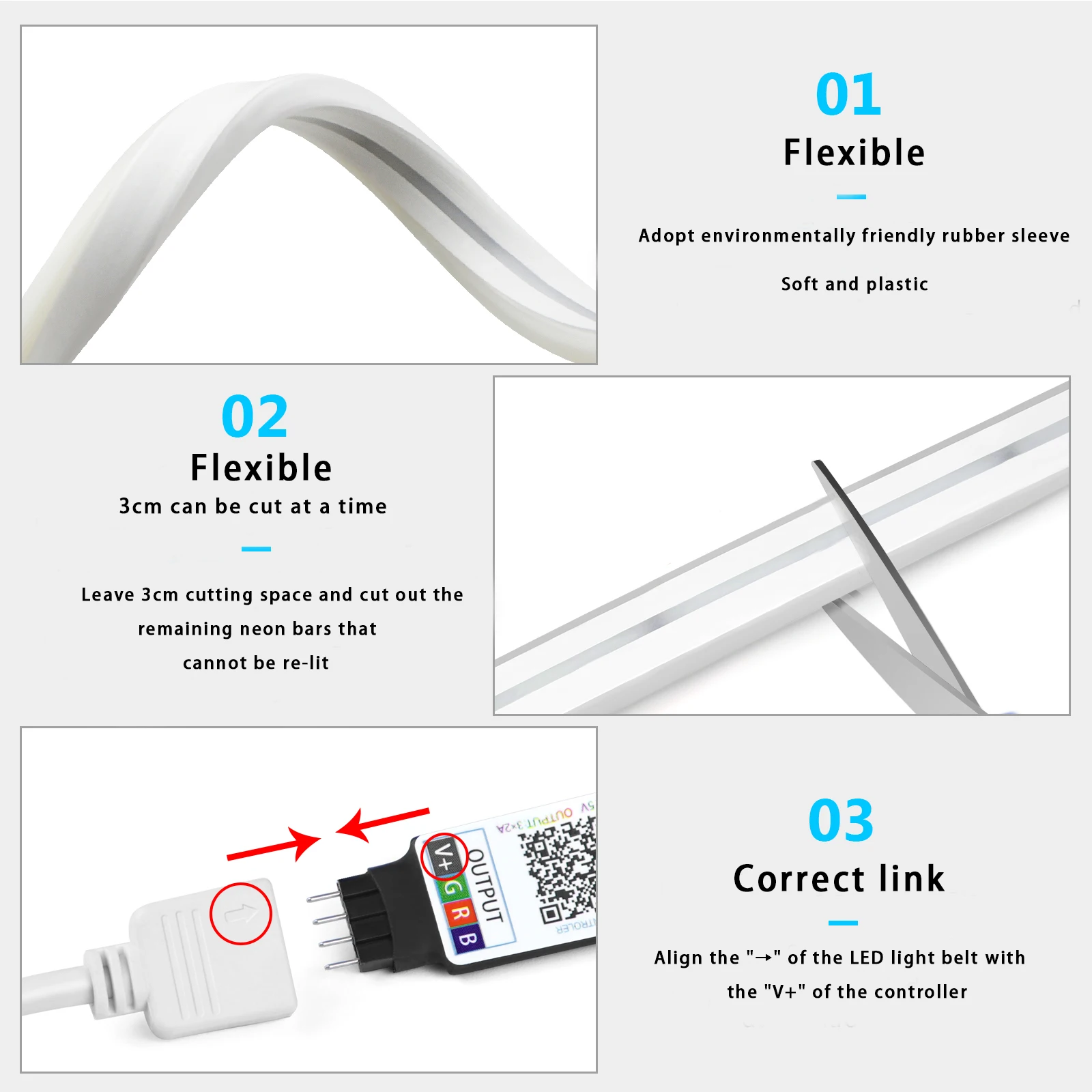 1-5m RGB LED Neon Strip Light  - Lighting Decor For Home ulasan dan harga